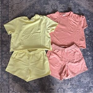 GAP Soft Yellow and Coral Set (2)